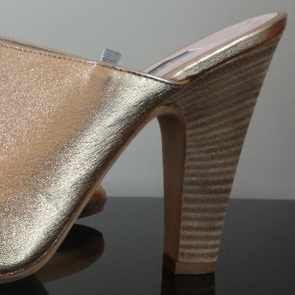 SJP by Sarah Jessica Parker Rigby Mule Rosegold 3.75" Heels EU 38. US 8 Italy - Picture 4 of 10